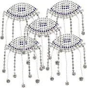 OSALADI 5Pcs DIY Rhinestone Eye Shaped Applique Patch Decorative Garment Patches for Clothing Bags and Crafts Creative Crafting Accessory for Easy