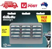 12 Pack Genuine Gillette Mach3+ Razor Blades