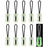 Zip Extension Zip Puller Luminous 10PCS Backpack Zip Puller Heads Zip Tags
