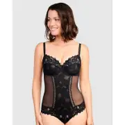 Sans Complexe Arum Underwire Lace Bodysuit-Black