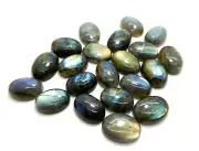 1 PC Natural Labradorite Cabochon Beads Flat Oval Polished Smooth Gemstone PGL20