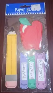 School Themed Scrapbooking Stickers By Paper Bliss Pencil Apple Textbooks