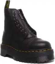 Dr Martens Sinclair Womens Leather Ankle Boots With Zip In Black Size UK 3 - 8