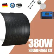 12V 380W Flexible Solar Panel Kit Mono Cells 12V Caravan Boat Charging Regulator