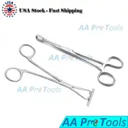 7" Body Piercing Sponge Forceps Slotted + Septum Stainless Septum Nose Tongue