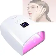Smart Sensor Nail Light Therapy Lamp,Uv Light for Gel Nails with 33pcs Lamp Beads,5 Timer,Portable Lamp for Curing Gel Nail Art,Dual Light Source,for Home Salon,White