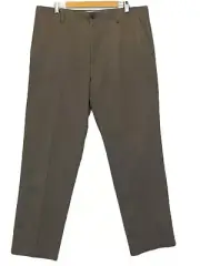 NWT Docker's Men's Flat Front No Wrinkles Dark Pebble Brown? Pants Sz 38 - 40