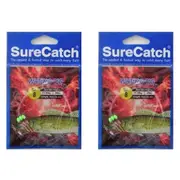 2x Surecatch Whiting Rig Hooks and Lumo Beads Size 8