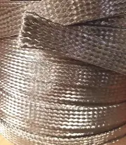 1" Stainless Steel FLAT Ground Braid Sleeving 304 WIRE COVER PROTECTION - 100 FT