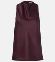 [Vince] Vince Draped satin top AU 16 burgundy