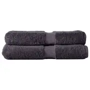 2pc Canningvale Royal Splendour Bath Sheet Set Slate Home/Bathroom Decor