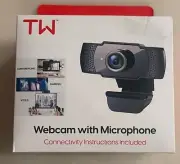 Webcam HD with Microphone Web Camera USB 2.0 for PC MAC Desktop Laptop Computer