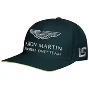 Aston Martin F1 Official Driver Lance Stroll Green Mens Cap AM21HEA16 White One Size