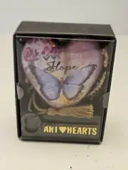 ART HEART Demdaco Christine Adolph Figurine & Key HOPE Floral Butterfly