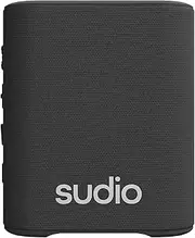 [Sudio] S2 Black Bluetooth Speaker with Loud Sound and Deep Bass Long Playtime IPx5 Waterproof Bluetooth 5.3 TWS Pairing Portable Wireless Compact Speaker for Home, Outdoor