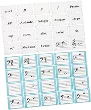 80pcs Music Rhythm Education Tool Music Practice Cards Rhythm Practice Tool Rhythm Learning Cards Music Notations Card Music Learning Tools Flashcards for Paper
