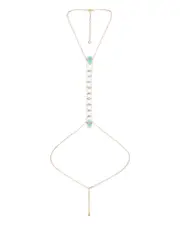 Ettika Turquoise Solstice Turquoise & Cubic Zirconia Body Chain