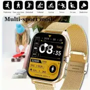 Smart Watch 1.83 Inch Wireless Calling + Health Monitoring Golden Strap ModS30k