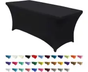 Spandex Tablecloths for 4 ft Home Rectangular Table Fitted Stretch Table Cover Polyester Tablecover Table Toppers