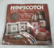 Vintage Charles Craft Hopscotch Cross Stitch Fabric Aida 14 Count Brown 15 X 15