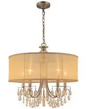 Crystorama Hampton 5-Light Drum Shade Chandelier
