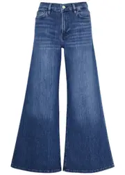 Frame Le Palazzo Crop Wide-leg Jeans - Dark Blue - 30 (W30 / UK12 / M) 30 (W30 / UK12 / M)