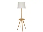 Haines 1 Light Floor Lamp in Ash/White