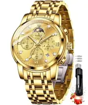 OLEVS Chronograph Watches for Men Original Analog Quartz Wrist Watch