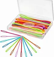 50 Pieces Plastic Sewing Needles, 9 cm Plastic Needles for Yarn and Crafts, Weaving Needles Embroidery Needles Sewing Needles with Large Eye Yarn Needles Sewing Needle Set with Plastic Sewing Needles