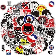 Rock Band Pack of 100 Classic Metal Punk Music Stickers - Waterproof Vinyl Set for Guitar, Laptop, Scrapbook, Motorcycle, Suitcase, Skateboard - Cool Stickers for Teens