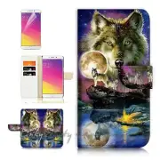 Wolf TPU Phone Wallet Case Cover For iPhone 13 - 21448