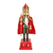 15 Inch Calendar Wooden Nutcracker Soldier Figures Christmas Decor for Indoor