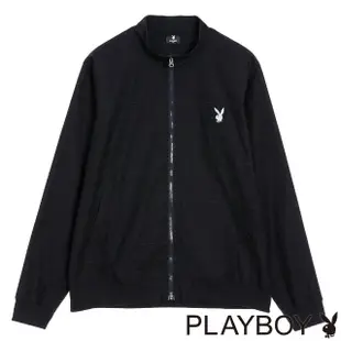 【PLAYBOY】格紋防風夾克(藍色)