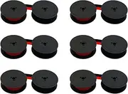 Printerfield 6 Pack Compatible Typewriter Ink Ribbon for Olivetti GR.4/GR.8 - Black&Red