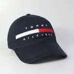 美國百分百【TOMMY HILFIGER】帽子 TH 配件 棒球帽 遮陽帽 鴨舌帽 經典 LOGO 男女 深藍 AD98