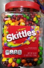 Original Skittles Bite Size Candies 54 Ounce Plastic Jar FREE SHIPPING