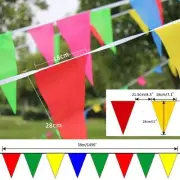 100 Meter Long Multi Coloured 150 Flags Bunting Banner for Party Indoor & Ou