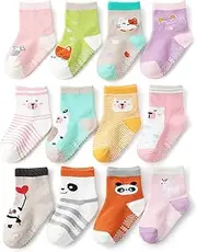 [ZONTO] 12 Colors Spring Summer New Cotton Socks, Cartoon Floor Socks for Kids