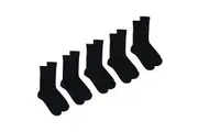 Holeproof Explorer 5 Pairs Socks Men Merino Wool Rib Business Crew Everyday Black Bulk