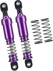 2 Pieces 1:10 RC Car Shock Absorber Replacement Kit, Metal Spring for Crawler Models, purple