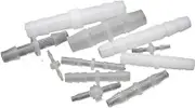 10/20/50 PCS Pagoda Plastic Hose Joint 1.6 2.4 3.2 4 4.8 5.6 6.4 8 9.5 10mm Straight Type Pipe Hose Connector Accessories (9.5mm Translucent,10pcs)