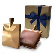 Hip Flasks for Liquor for Men by 3Oz 18K Rose Gold Pocket Flask with Whisky F...