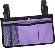 Walker Side Bag for Wheelchair Durable Oxford Cloth Storage Pouch with Straps for Seniors for Mobility Strollers Rollators Compact Lightweight
