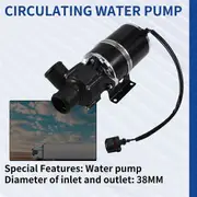 24V 38MM Car Truck Heater Circulating Water Pump Modified Pump Black