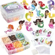4,000pc Fuse Beads Mermaid w Carrier CASE - 21 Colors, 12 Unique Templates, 2