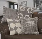 Set of 4 Handmade 18"x18" Printed Cotton Décor Cushion Cover Kilim Pillow Cover