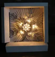Ashland Christmas Snowflake Silver Glitter Lighted Tree Topper NIB