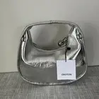 OROTON Clara Mini Crossbody Bag Silver Leather NWT