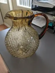 Lenox glass pitcher Hazel Hobnail