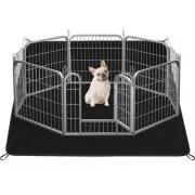 Dog Fence Puppy Pen Outdoor Pet Playpen Portable Dog Kennel Indoor Play Yard ...